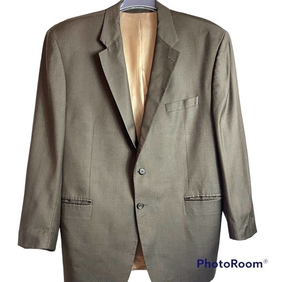 Ralph Lauren Men's Sport Jacket 02 Buttons Brown Plaid Size 48 Regular - Picture 1 of 9